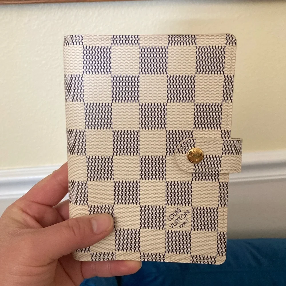 LOUIS VUITTON DAMIER AZUR PM AGENDA BOOKLET W/ BOX